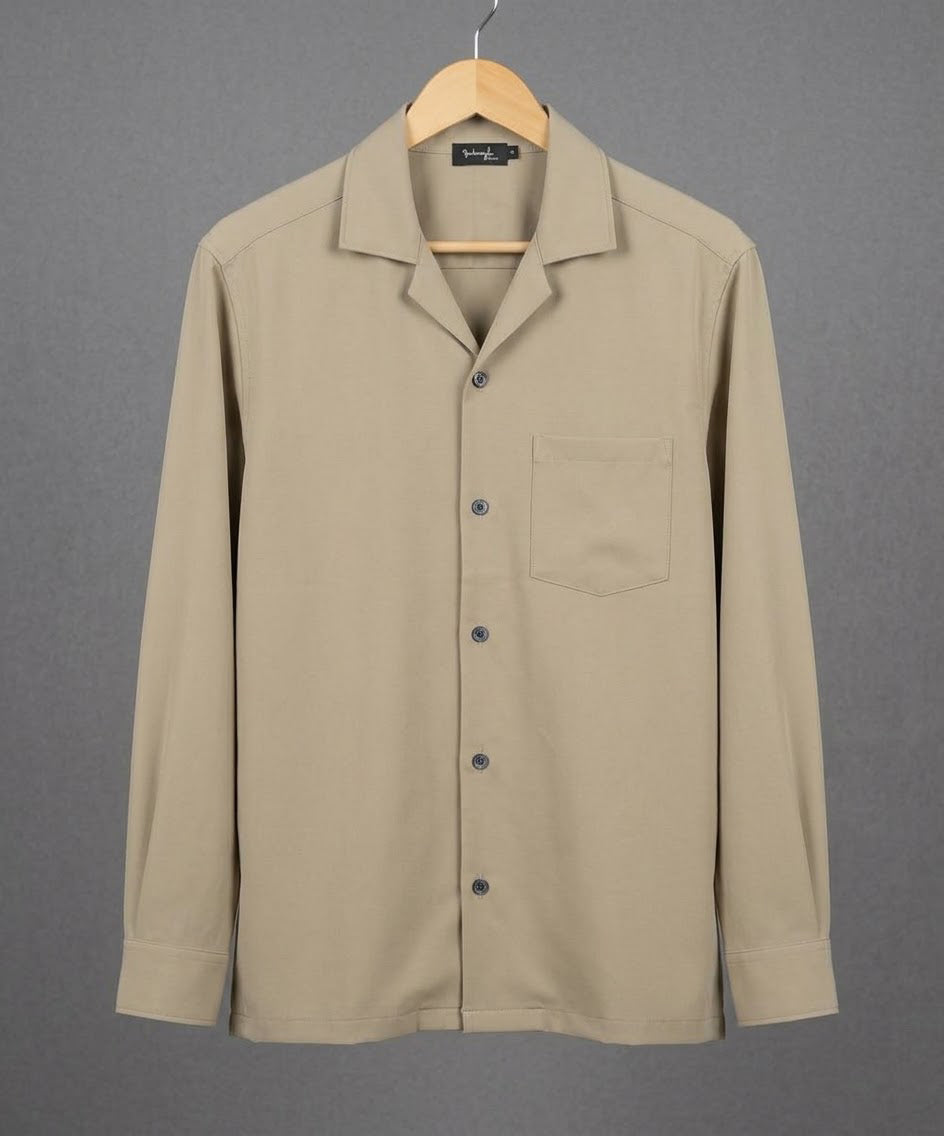 Men's Inter Lock Shirt Full-Sleeves - Beige Shc-3089 (ORG-H)
