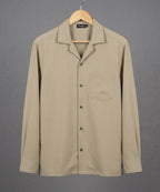 Men's Inter Lock Shirt Full-Sleeves - Beige Shc-3089 (ORG-H)