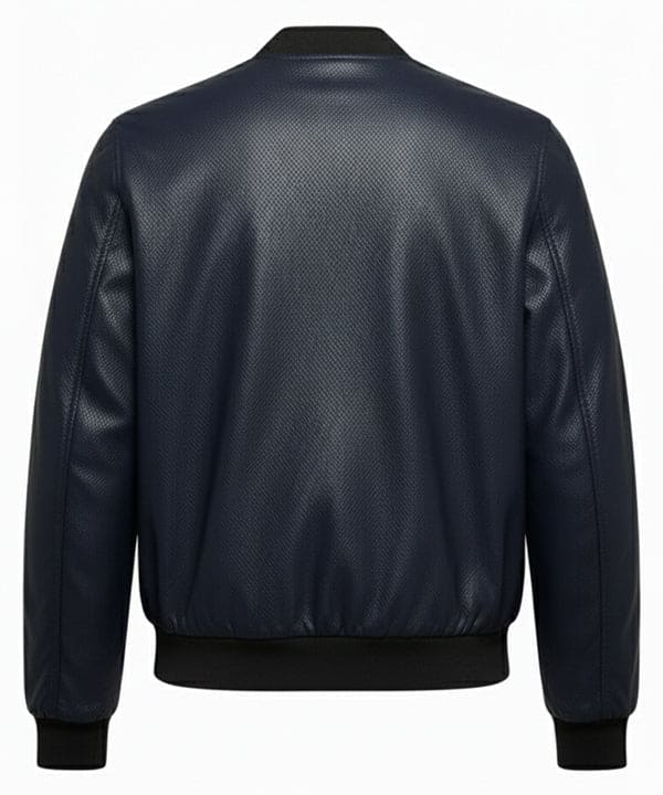 Men's Leather Jacket - Navy JK-0444