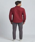 Men's Casual Shirt - Shc-2098 Maroon (ORG-H)