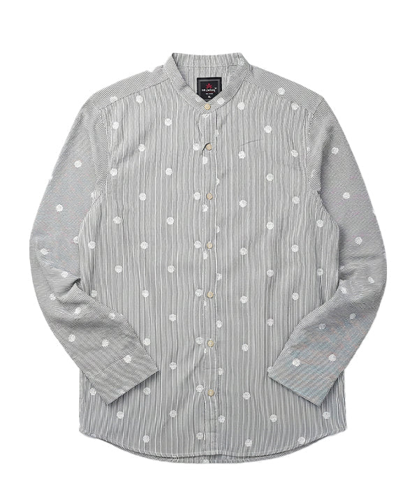 Men's Casual Shirt - Shc-1460 Black Stripe