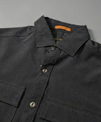 Men's Casual Shirt - Texture Black Shc-1970 Strech Fabric(ORG)
