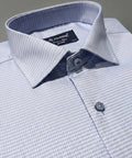 Men's Dress Shirt - Texture Blue Dsh-0287