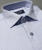 Men's Dress Shirt - Texture Blue Dsh-0287
