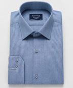 Men's Dress Shirt - Texture Blue Dsh-0295