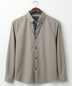 Men's Casual Shirt - L Grey Stripe Shc-1619 ORG