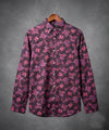 Men's Casual Shirt - Shc-0815 Maroon Floral