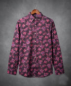 Men's Casual Shirt - Shc-0815 Maroon Floral