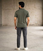 Men's Thermal Half sleves Shirt -D-Green Shc-3086