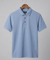 A|X Logo Self-Textured Polo T-Shirt TSH-7163 R-Blue