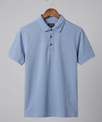 A|X Logo Self-Textured Polo T-Shirt TSH-7163 R-Blue