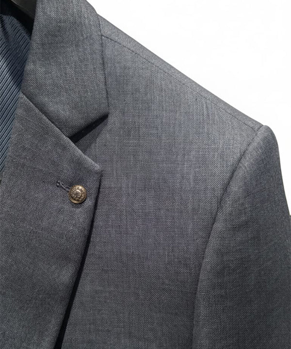 Formal Suit Gst-0124 Silver Grey 2 Button