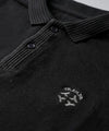 Premium Ribbed Collar Polo T-Shirt Black TSH-7162