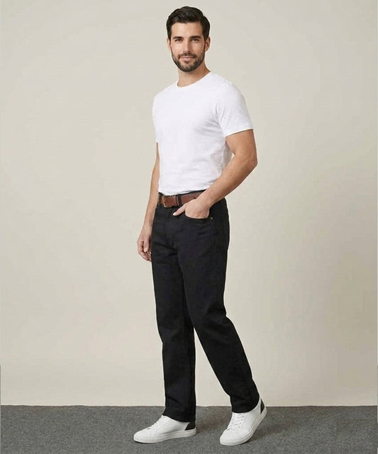 Men's Denim Samrt Baggy Regular Fit- JP-2202 Black