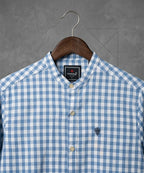 Men's Casual Shirt - Shc-1443 Blue Chk