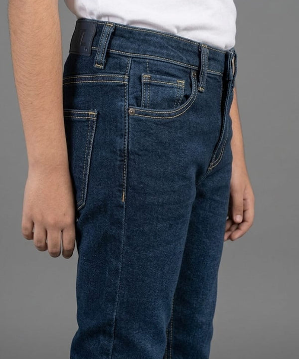 Boys Navy Blue Stretch Denim Jeans- Bjp-0305