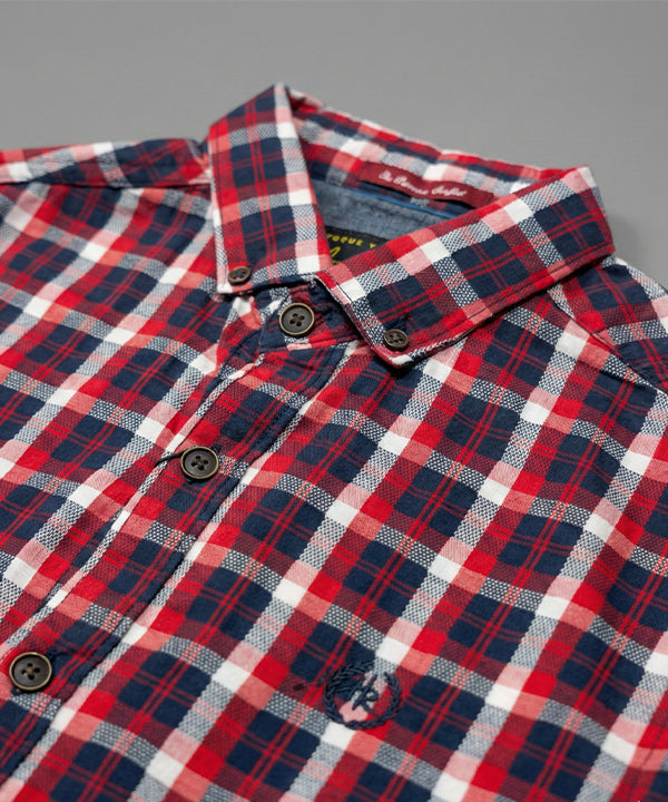 Men's Casual Shirt - Shc-1701 Red Chk