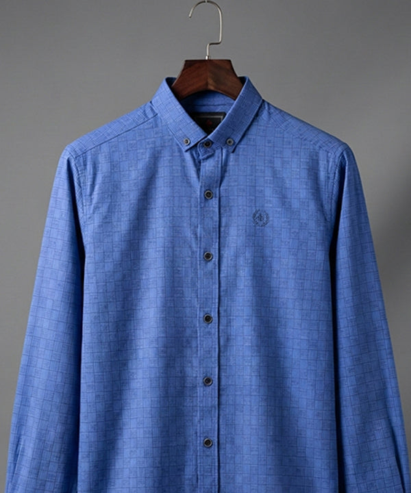 Men's Casual Shirt - Shc-1061 Printed Blue
