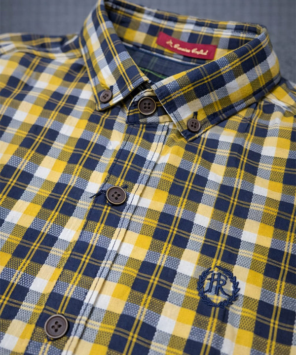 Men's Casual Shirt - Shc-1701 Yellow Chk