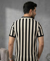 MEN'S T-SHIRT COLLAR BLACK STRIPE TSH-7160