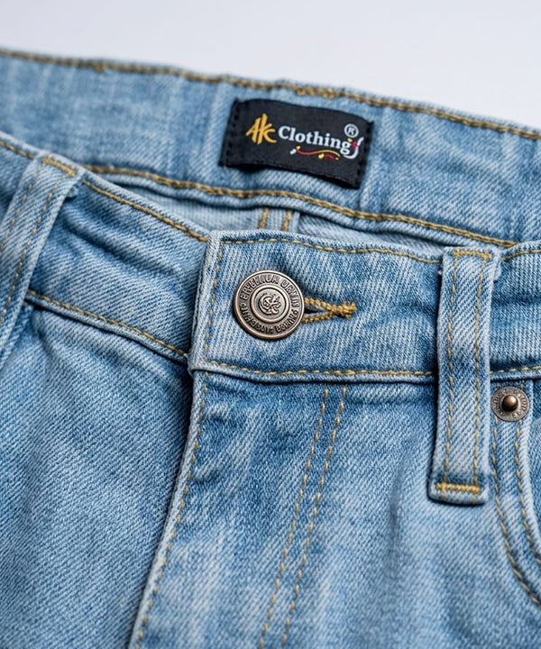 Boys Ice-Blue Stretch Denim Jeans- Bjp-0263