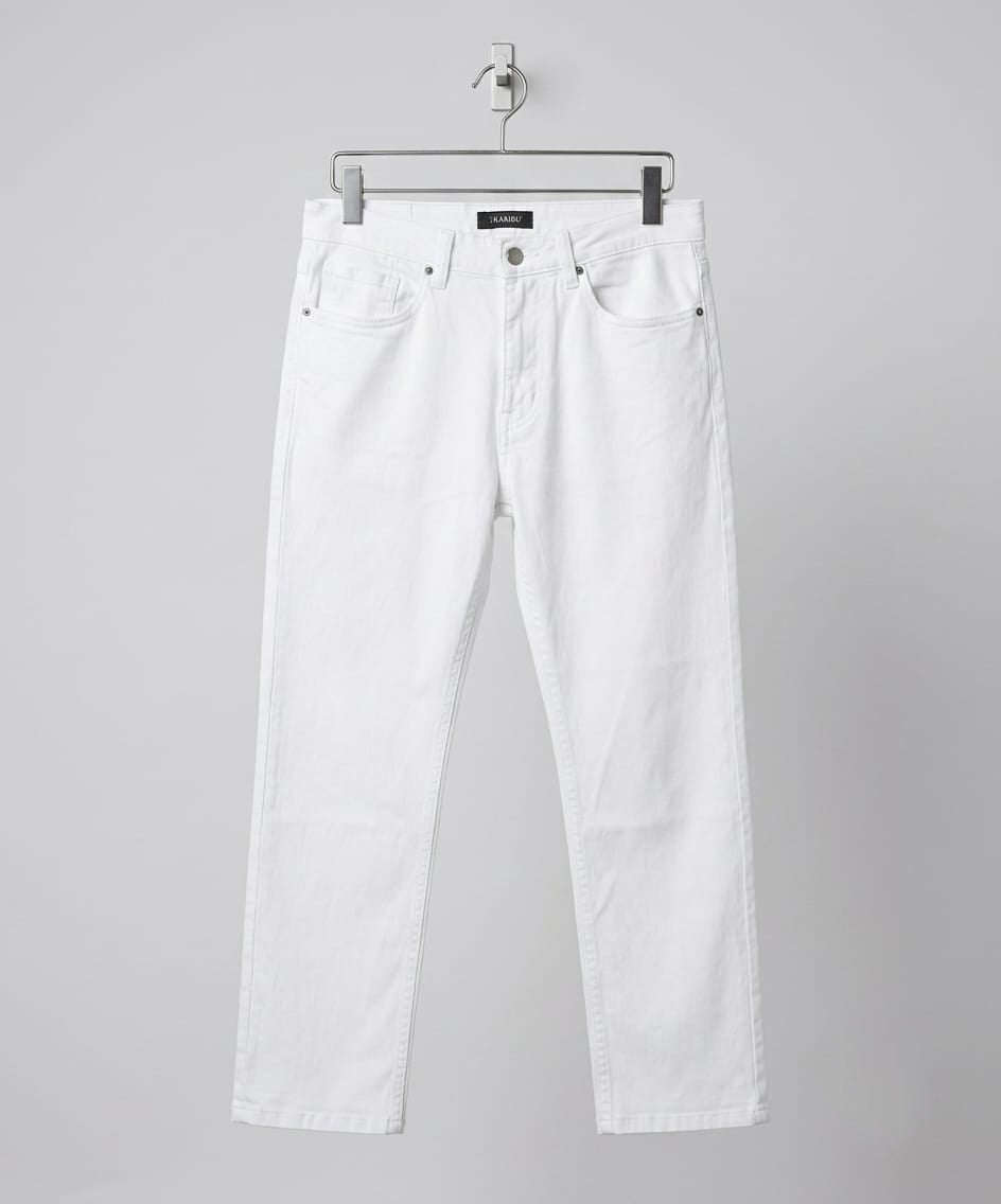 Men's Denim Straight Fit Jeans - White - JP-2267