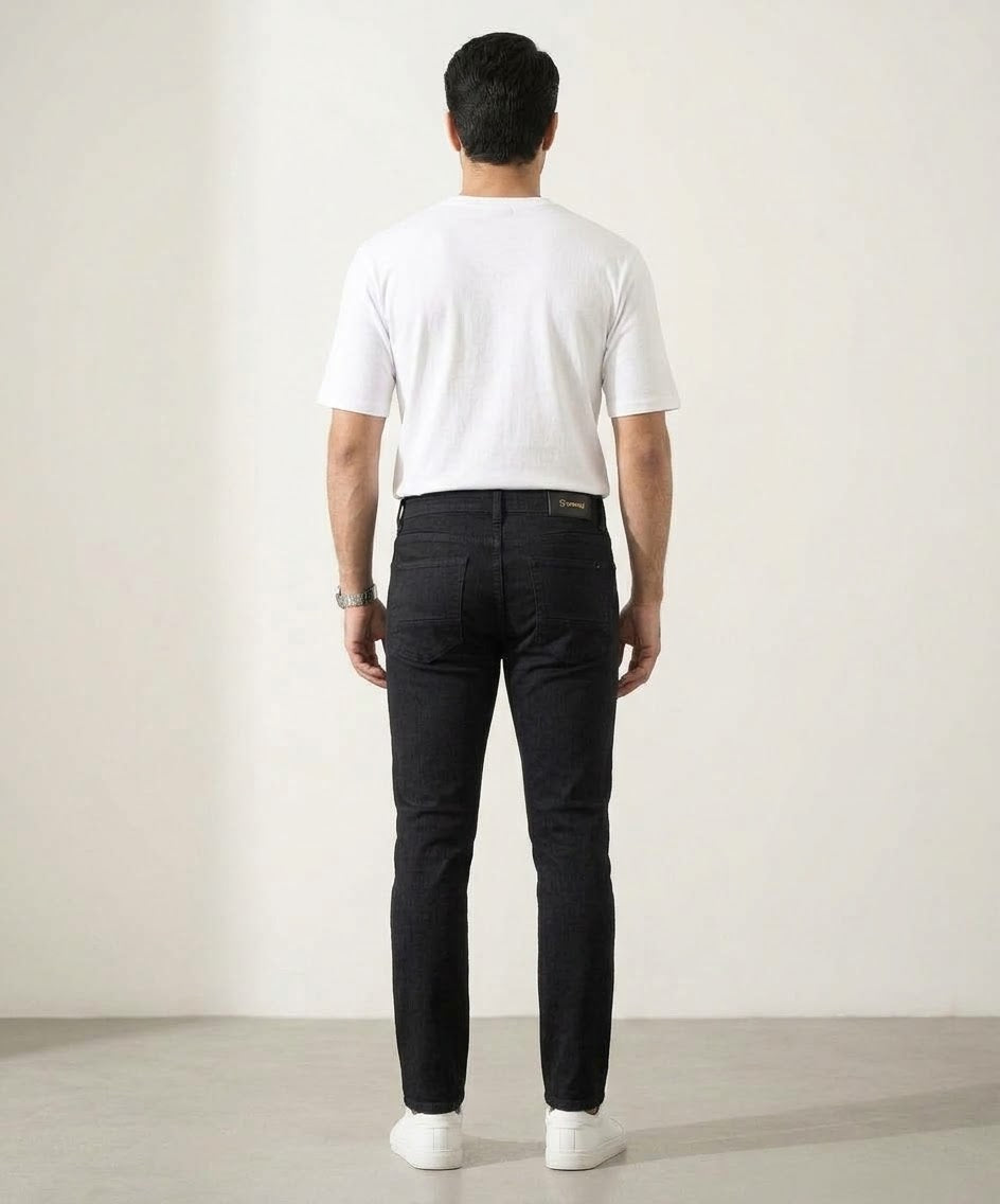 Men's Denim Slim Fit Jeans- Black JP-1817