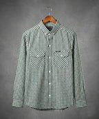 Men's Casual Shirt - Shc-1545 Green/Chk
