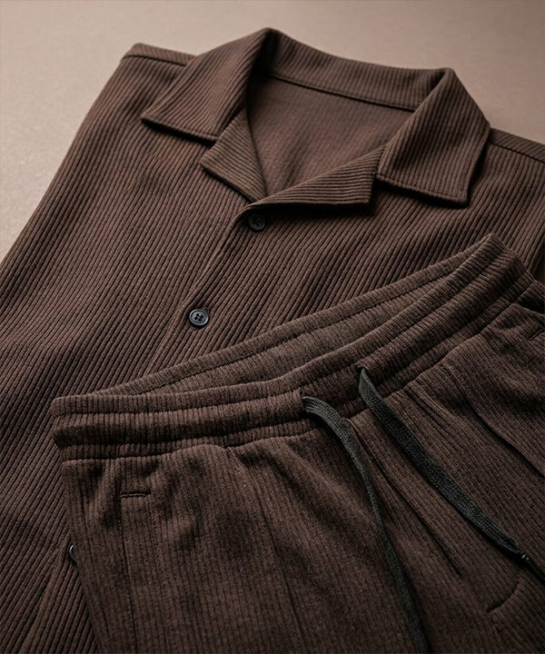 HR clothing Mens Thermal Co-Ord Set 3086/0706 -Coffee-Brown