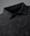Men's T-Shirt Collar Black Tsh-7025