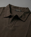Men's T-Shirt Johnny Collar D.Brown Tsh-5991