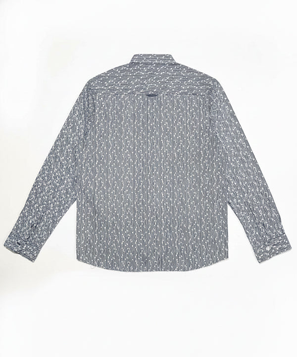Men's Casual Shirt - Shc-1541 Navy-Stripe