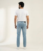Men's Denim Straight Fit Jeans - Sky-Blue - JP-2260