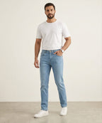 Men's Denim Straight Fit Jeans - Sky-Blue - JP-2261