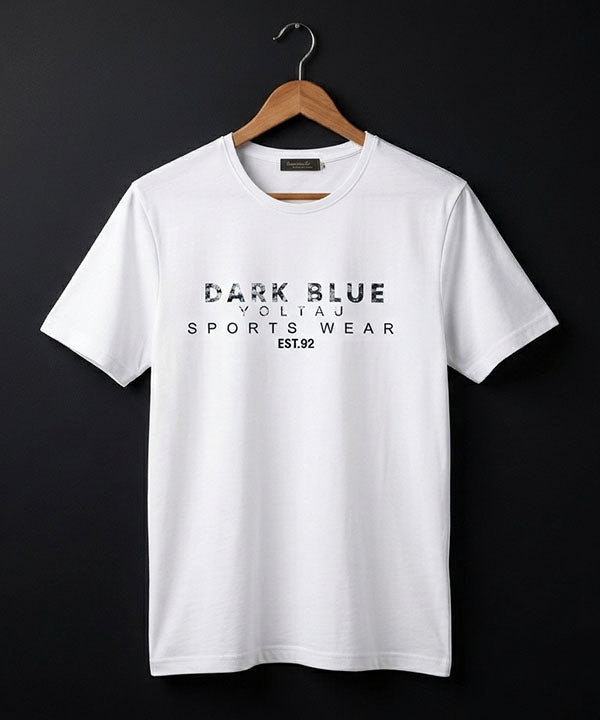 HR Clothing Men’s Printed T-Shirt – White TSH-5879