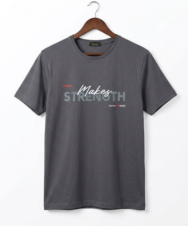 HR Clothing Men’s Printed T-Shirt – Grey TSH-5878