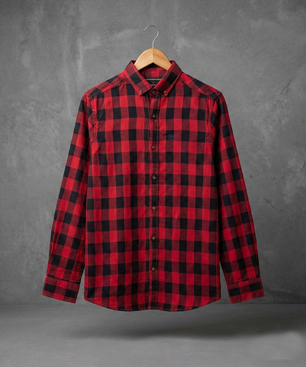 Men's Casual Shirt - Shc-1459 Red Chk