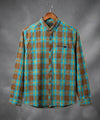 Men's Casual Shirt - Shc-1191 Ferozi Chk