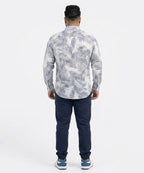 Men's Over Size Casual Shirt - Printed White Shc-1978 ORG