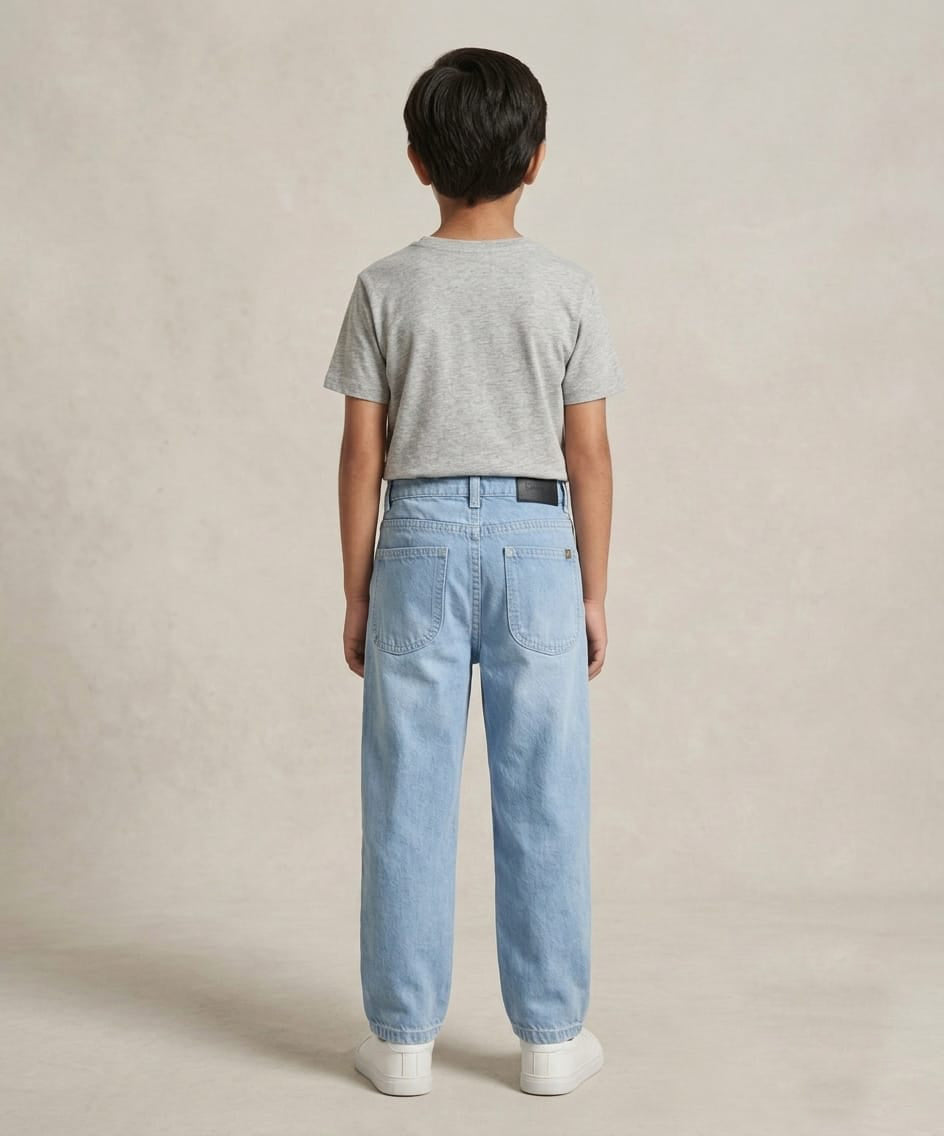Boys Smart Baggy - L-Blue - Jeans - BJP-0318