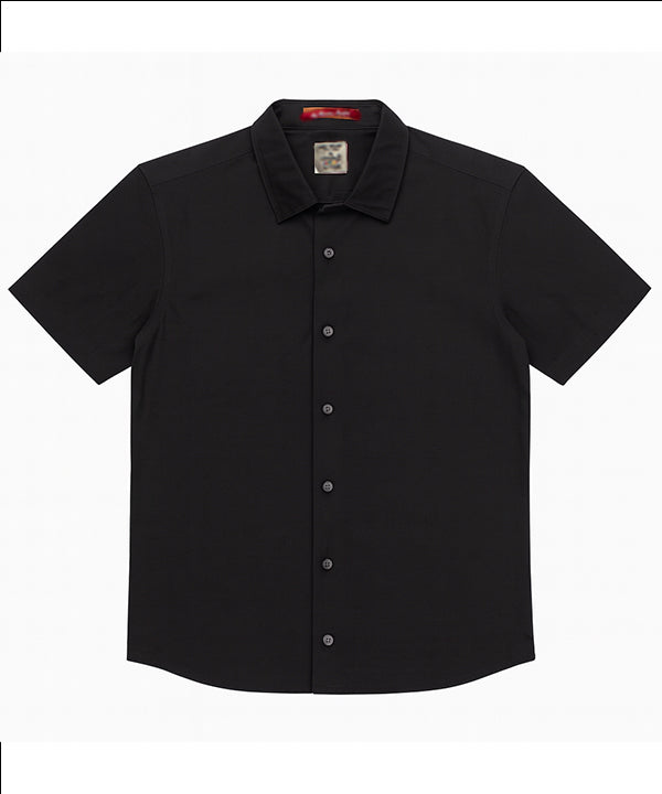 HR clothing Kids Half Sleeves Shirt - Black BSH-0110