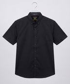 Men's Casual Black Half Sleves Shc-1927