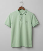Premium Ribbed Collar Polo T-Shirt Pistachio TSH-7162