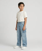 Boys Carpenter Straight Fit Jeans- BJP-0273 L-Blue