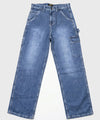 HR Clothing Men's Baggy Carpenter Denim - Blue Jp-1903