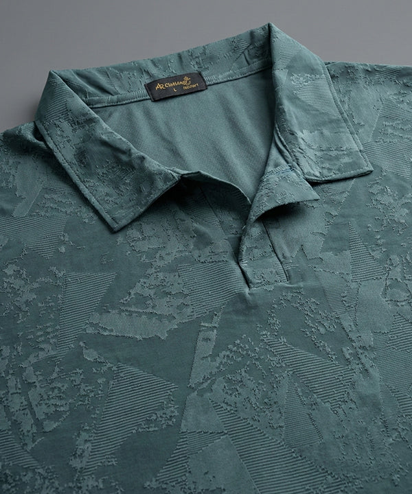 Men's T-Shirt Collar Green Jhony Collar  Tsh-7025