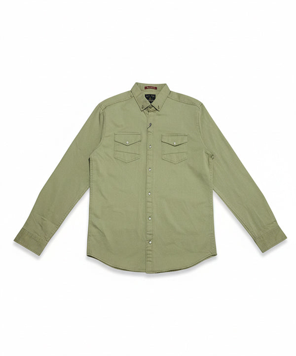 HR Clothing Men's Casual Shirt - Green Shc-1841 Strech Fabric (ORG)