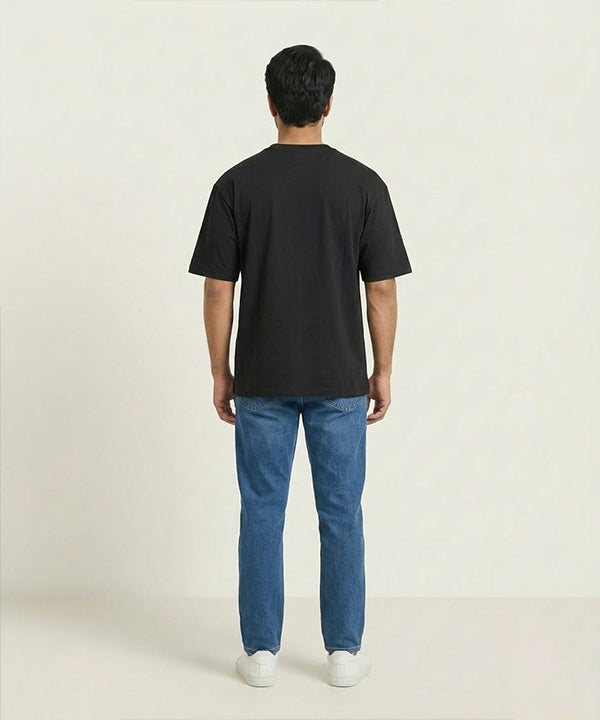 HR Clothing Men's Black Drop Shoulder T-Shirt - TSH-7208