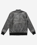 Men's Leather Jacket - Printed Grey JK-0438