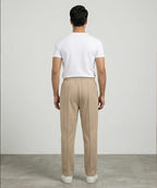 Men’s Smart Baggy Waffle Trouser– LWR-0711 Beige